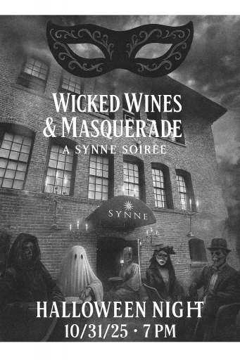 An invitation to a Masquerade Soirée at Synne Cellars
