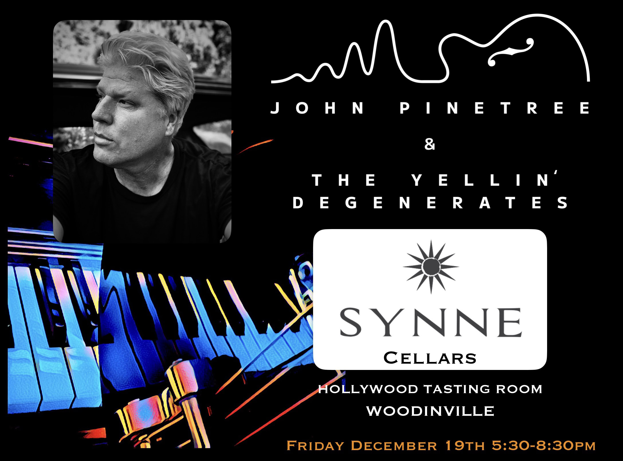 Live Music at Synne Cellars on December 19th, 2025 with John Pinetree