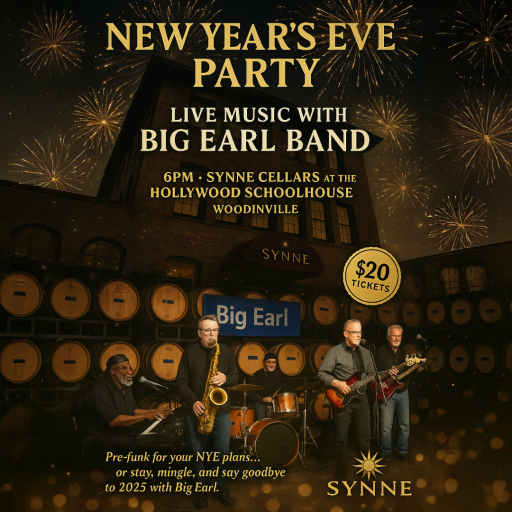 Live Music with Big Earl Band at Synne Cellars on New Year's Eve 2025