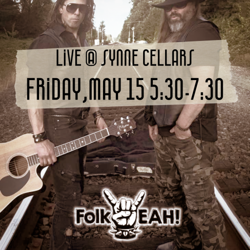 Live Music at Synne Cellars. Folk Yeah on May 15, 2026 5:30-7:30.
