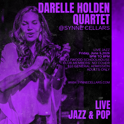 Live Music at Synne Cellars. Darelle Holden on June 5, 2026.