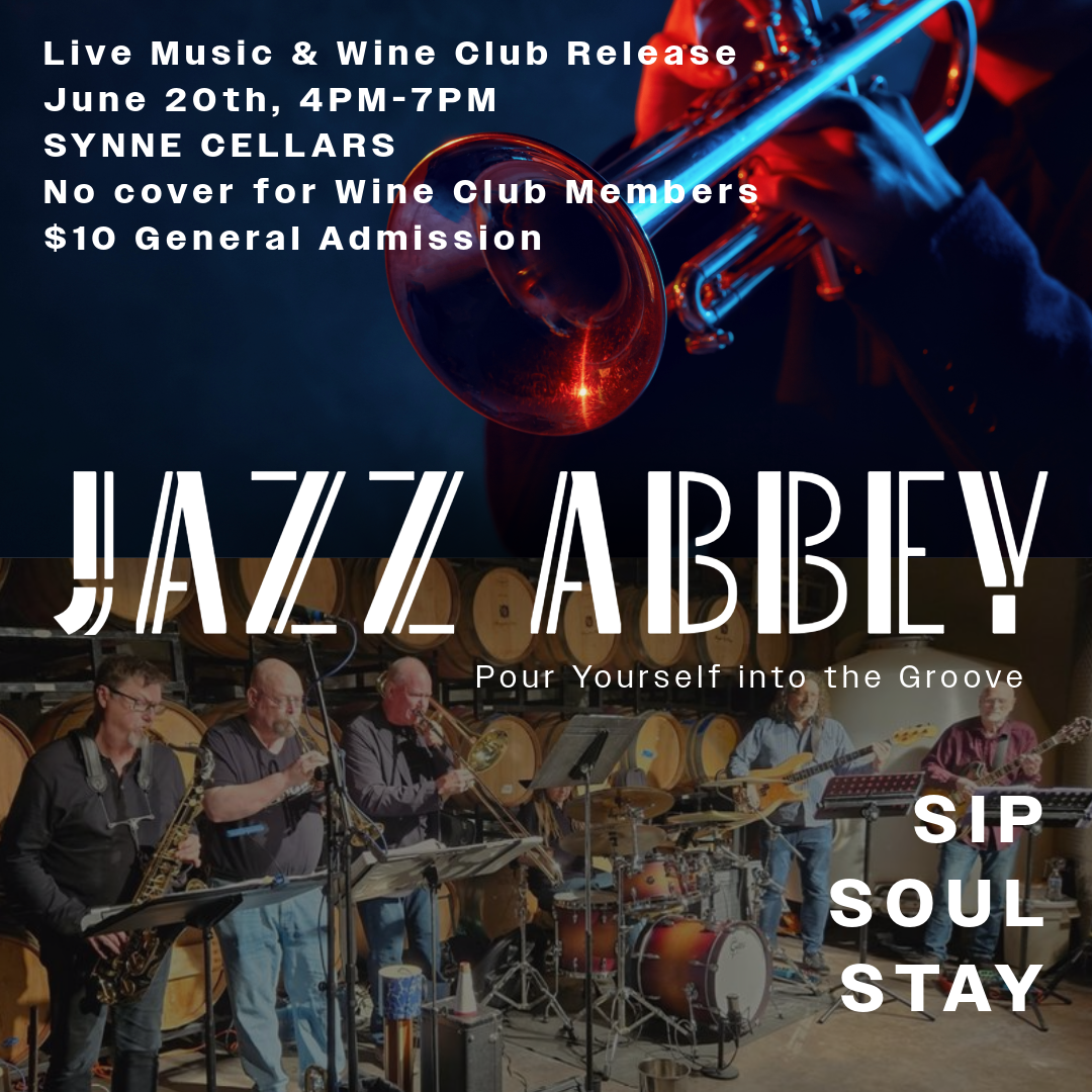 Live Music at Synne Cellars. Jazz Abbey live on June 20, 2026