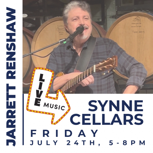 Live Music at Synne Cellars with Jarrett Renshaw on July 24, 2026