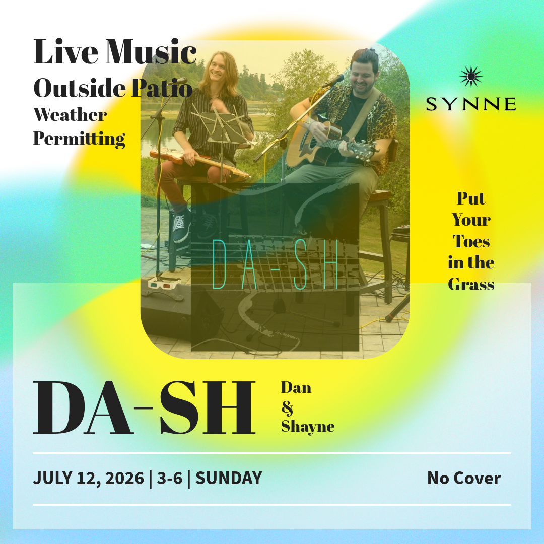DA-SH live at Synne Cellars July 12 3-6pm