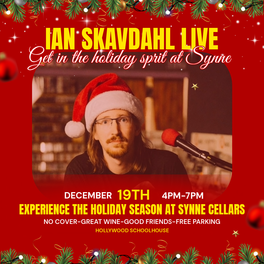 Ian Skavdahl live at Synne Cellars on December 19 at 4pm