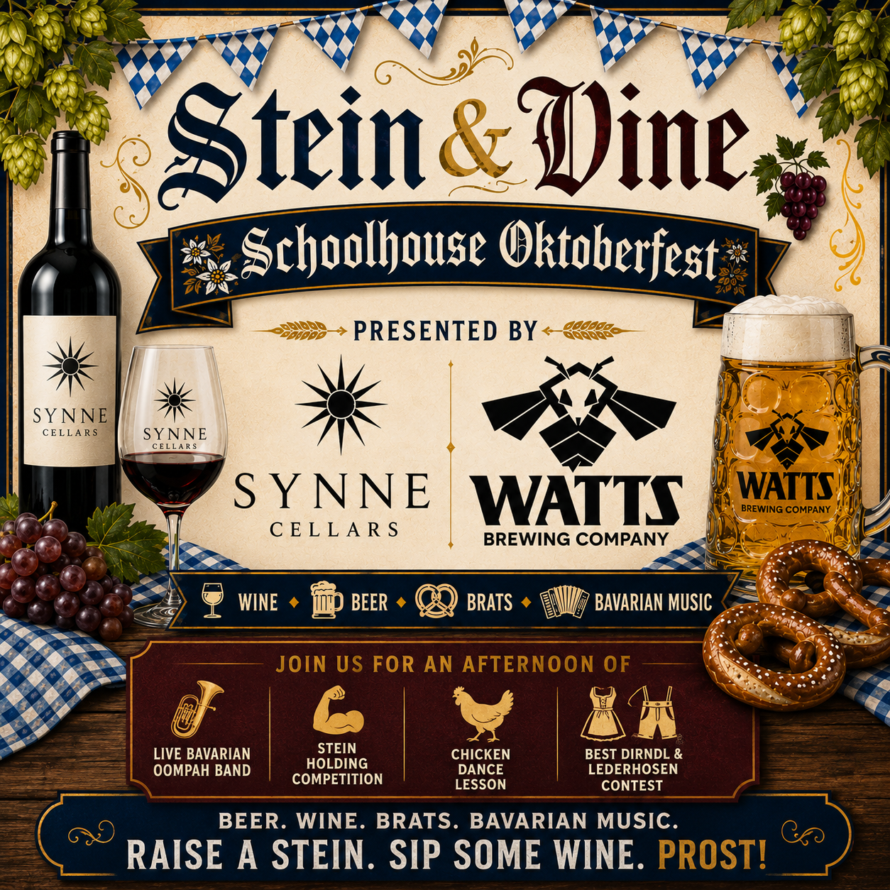 Oktoberfest event at Synne Cellars on October 10, 2026 at 2pm